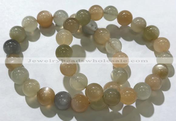 CGB4059 7.5 inches 10mm round moonstone beaded bracelets