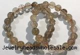 CGB4079 7.5 inches 10mm round golden rutilated quartz beaded bracelets