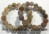 CGB4083 7.5 inches 14mm round golden rutilated quartz beaded bracelets