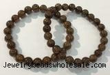 CGB4093 7.5 inches 8mm round rutilated quartz beaded bracelets