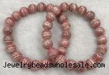 CGB4124 7.5 inches 9.5mm - 10mm round rhodochrosite beaded bracelets