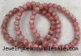 CGB4128 7.5 inches 7mm round rhodochrosite beaded bracelets