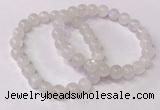 CGB4501 7.5 inches 9mm - 10mm round white moonstone beaded bracelets