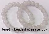 CGB4502 7.5 inches 10mm - 11mm round white moonstone beaded bracelets