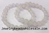 CGB4506 7.5 inches 9mm round white moonstone beaded bracelets