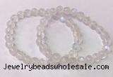 CGB4509 7.5 inches 7mm round white moonstone beaded bracelets