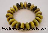 CGB451 8.5 inches 10*19mm rondelle yellow tiger eye gemstone bracelet wholesale