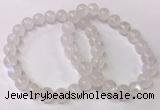 CGB4510 7.5 inches 8mm - 9mm round white moonstone beaded bracelets