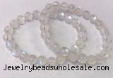 CGB4512 7.5 inches 8mm round white moonstone beaded bracelets