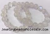 CGB4514 7.5 inches 12mm round white moonstone beaded bracelets