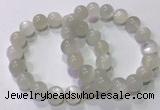 CGB4518 7.5 inches 12mm round white moonstone beaded bracelets