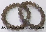 CGB4525 7.5 inches 10mm round grey moonstone beaded bracelets