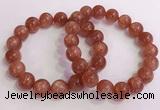 CGB4545 7.5 inches 12mm round golden sunstone beaded bracelets