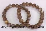 CGB4549 7.5 inches 9mm - 10mm round sunstone beaded bracelets