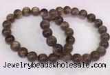 CGB4570 7.5 inches 10mm round black sunstone beaded bracelets