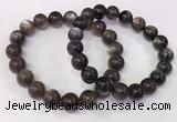 CGB4574 7.5 inches 11mm - 12mm round black sunstone beaded bracelets