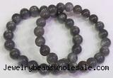 CGB4582 7.5 inches 9mm - 10mm round black sunstone beaded bracelets