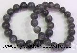 CGB4583 7.5 inches 11mm - 12mm round black sunstone beaded bracelets