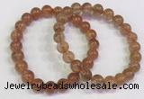 CGB4613 8mm - 9mm round golden rutilated quartz beaded bracelets