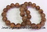 CGB4623 13mm - 14mm round golden rutilated quartz beaded bracelets