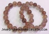 CGB4631 11mm - 12mm round red rutilated quartz beaded bracelets