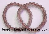 CGB4637 7mm - 8mm round red rutilated quartz beaded bracelets