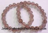 CGB4638 9mm round red rutilated quartz beaded bracelets