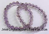 CGB4656 7.5mm - 8mm round purple phantom quartz beaded bracelets