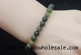 CGB5015 6mm, 8mm round Canadian jade beads stretchy bracelets