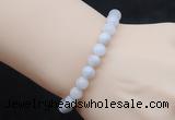 CGB5017 6mm, 8mm round white crazy lace agate beads stretchy bracelets