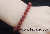 CGB5024 6mm, 8mm round red agate beads stretchy bracelets