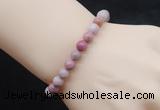 CGB5032 6mm, 8mm round pink wooden jasper beads stretchy bracelets