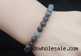 CGB5048 6mm, 8mm round blood jasper beads stretchy bracelets