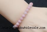 CGB5054 6mm, 8mm round Chinese pink opal beads stretchy bracelets