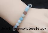 CGB5064 6mm, 8mm round matte amazonite beads stretchy bracelets