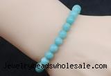 CGB5065 6mm, 8mm round amazonite gemstone beads stretchy bracelets