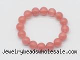 CGB5302 10mm, 12mm round cherry quartz beads stretchy bracelets