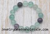 CGB5306 10mm, 12mm round fluorite beads stretchy bracelets