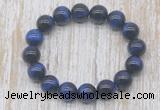 CGB5329 10mm, 12mm round blue tiger eye beads stretchy bracelets