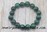 CGB5330 10mm, 12mm round green tiger eye beads stretchy bracelets