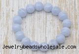 CGB5344 10mm, 12mm round blue lace agate beads stretchy bracelets