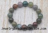 CGB5352 10mm, 12mm round Indian agate beads stretchy bracelets