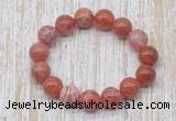 CGB5355 10mm, 12mm round fire agate beads stretchy bracelets