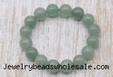 CGB5361 10mm, 12mm round green aventurine beads stretchy bracelets