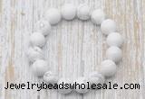 CGB5364 10mm, 12mm round white howlite beads stretchy bracelets