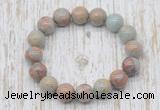 CGB5369 10mm, 12mm round serpentine jasper beads stretchy bracelets