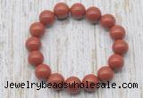 CGB5372 10mm, 12mm round red jasper beads stretchy bracelets