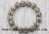 CGB5376 10mm, 12mm round dalmatian jasper beads stretchy bracelets