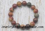 CGB5380 10mm, 12mm round picasso jasper beads stretchy bracelets