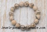 CGB5386 10mm, 12mm round feldspar beads stretchy bracelets